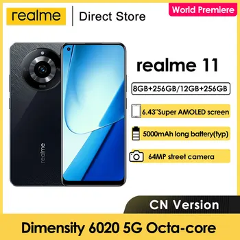 Pasaulinė premjera Realme 11 Išmanųjį telefoną Dimensity 6020 Octa Core 5G 6.43