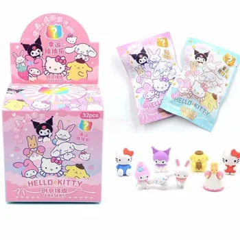 Sanrio Lėlės Trintukas Animacinių Filmų Mielas Hello Kitty Mano Melodija Kuromi Trintukas Mystery Box Studentų Raštinės Reikmenys Aklas Dėžutę
